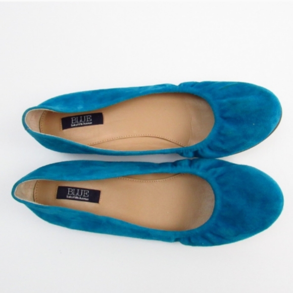 Saks Fifth Avenue Shoes - Blue by Saks Fifth Avenue Suede Ballet Flats 9M